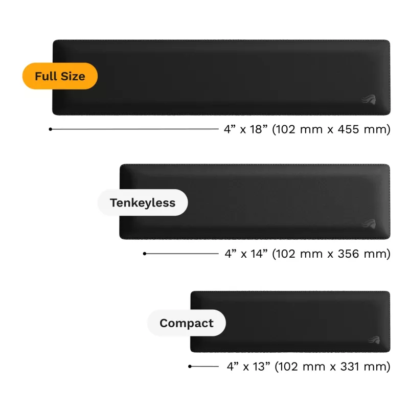 Riešo atrama GLORIOUS audinys 100 mm juoda klaviatūroms — GLO-KB-ACC-WR-CLTH-100-BLK