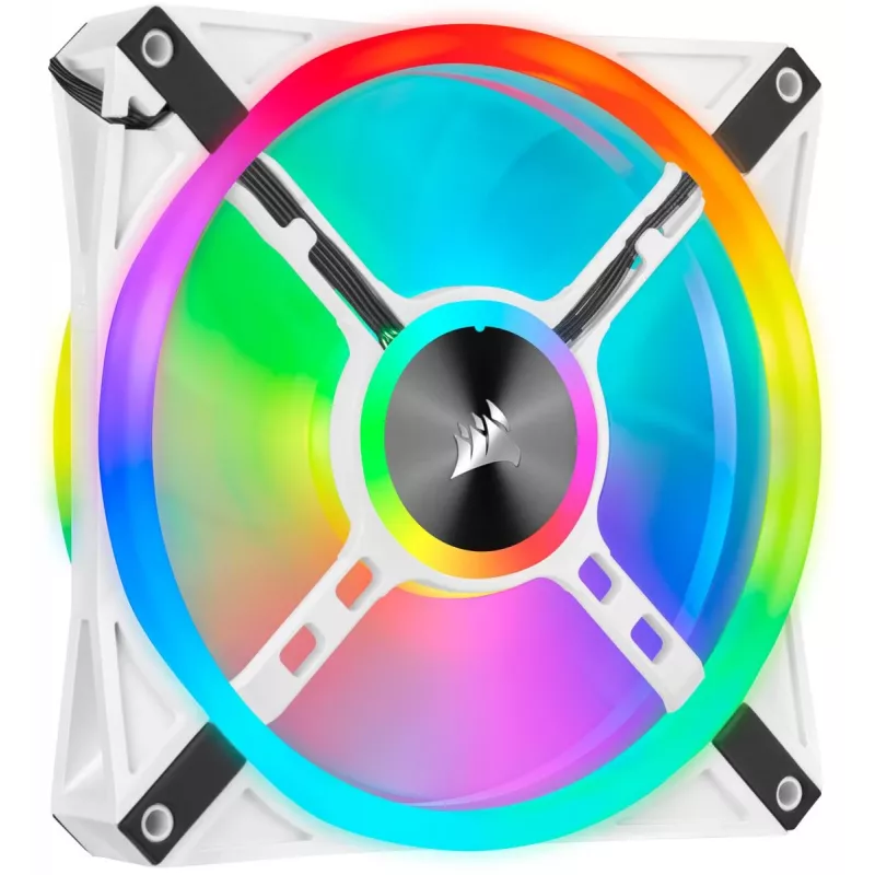 CORSAIR ventiliatorius QL140 RGB 140 mm baltas
