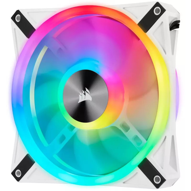CORSAIR ventiliatorius QL140 RGB 140 mm baltas