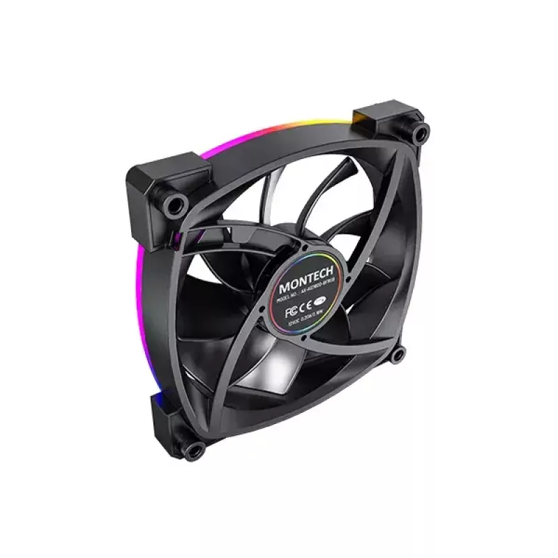 Montech AX120 PWM 120mm ventiliatoriaus modulis, juodas, 3-pin 4-pin