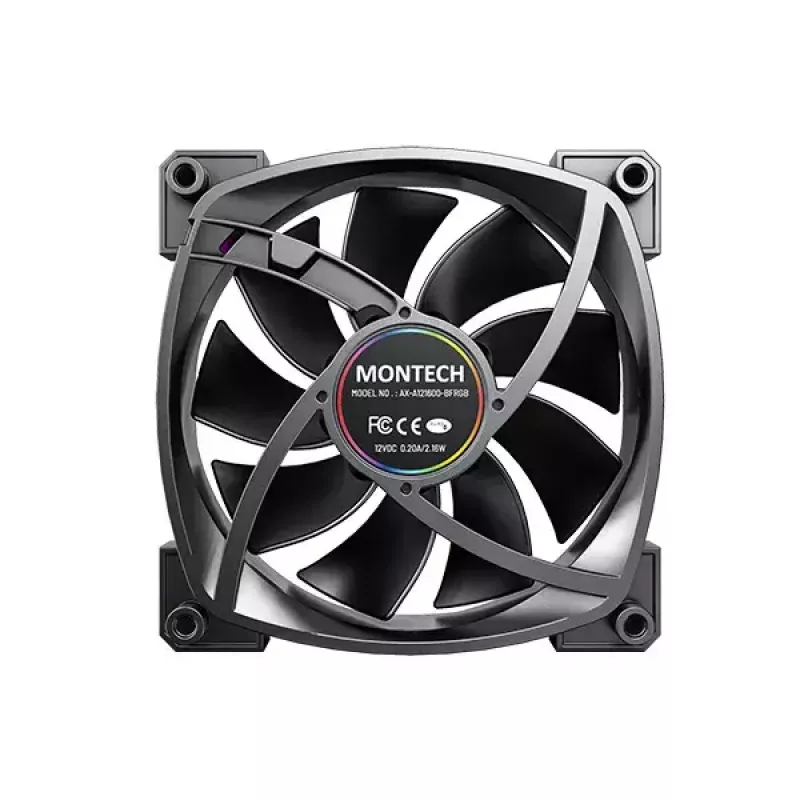 Montech AX120 PWM 120mm ventiliatoriaus modulis, juodas, 3-pin 4-pin