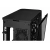 Korpusas ASUS ProArt PA401 Wood TG PWM Tower Black — ATX, grūdintas stiklas, 2x160mm priekiniai ventiliatoriai, USB-C, palaiko GPU iki 31,5 cm