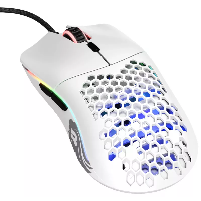 Glorious Gaming pelė Model O- (balta), dešinei rankai, optinė, USB Type-A, 3200 DPI