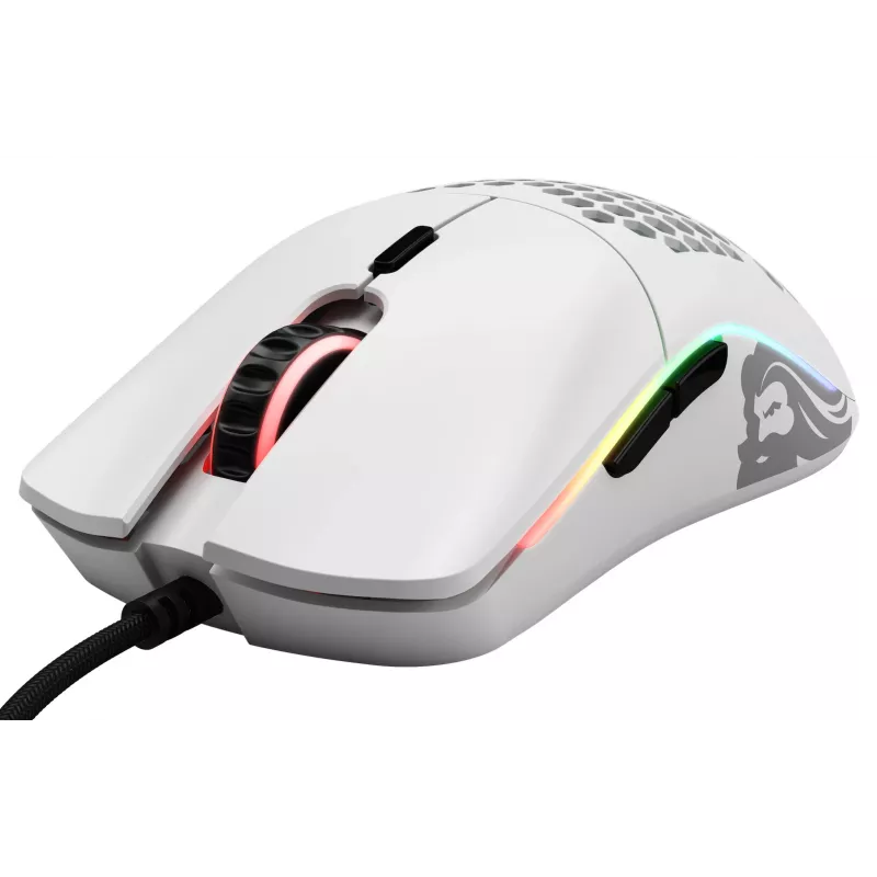 Glorious Gaming pelė Model O- (balta), dešinei rankai, optinė, USB Type-A, 3200 DPI