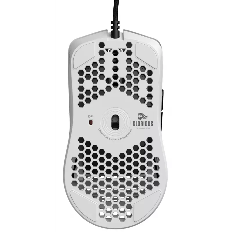 Glorious Gaming pelė Model O- (balta), dešinei rankai, optinė, USB Type-A, 3200 DPI