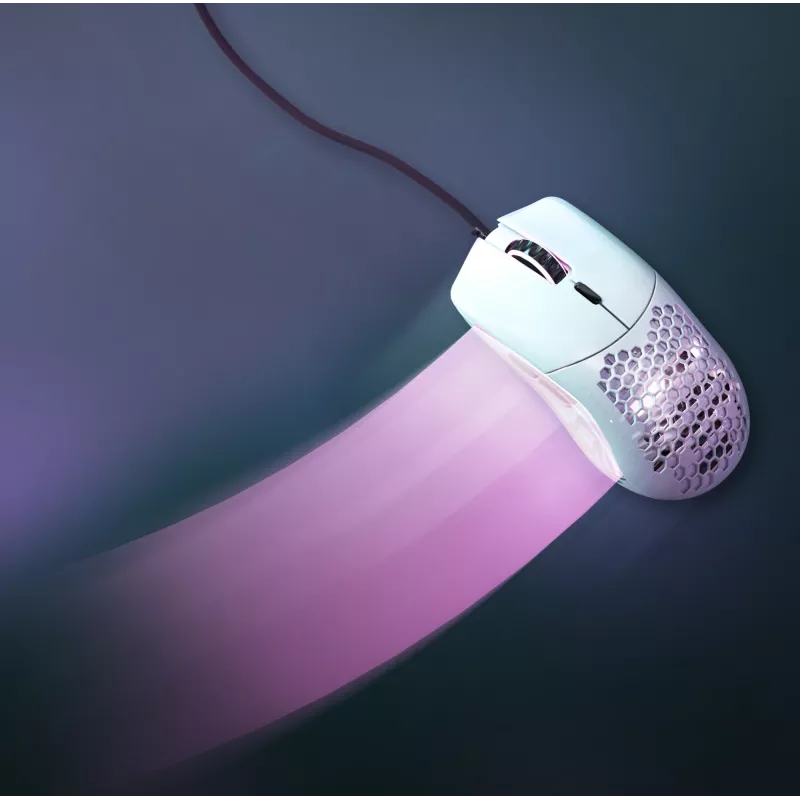 Glorious Gaming pelė Model O- (balta), dešinei rankai, optinė, USB Type-A, 3200 DPI