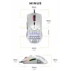 Glorious Gaming pelė Model O- (balta), dešinei rankai, optinė, USB Type-A, 3200 DPI
