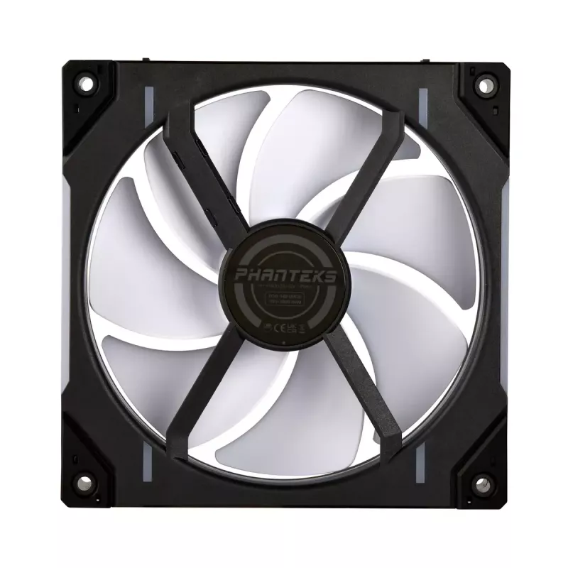 Phanteks D30-140 PWM Regular Airflow D-RGB PH-F140D30_DRGB_PWM_BK01_3P kompiuterio korpuso ventiliatorius, 140 mm, juodos spalvos (3 vnt.)