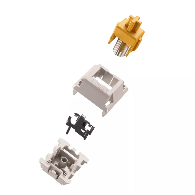 Mechaniniai klaviatūros jungikliai GLORIOUS Glorious Panda Tactile – 36 vnt., polikarbonatas, peršviečiamai geltoni