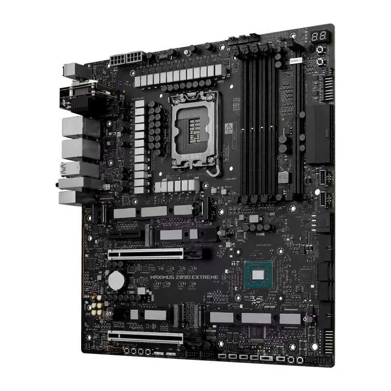 Motininė plokštė ASUS ROG MAXIMUS Z890 EXTREME – Intel Z890, LGA 1851, Extended ATX, DDR5, 4 DIMM, Wi‑Fi 7, 10Gb Ethernet