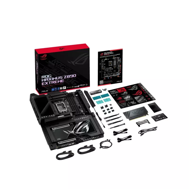Motininė plokštė ASUS ROG MAXIMUS Z890 EXTREME – Intel Z890, LGA 1851, Extended ATX, DDR5, 4 DIMM, Wi‑Fi 7, 10Gb Ethernet