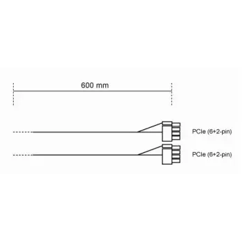 Maitinimo laidas be quiet! CP-6620 0,6 m