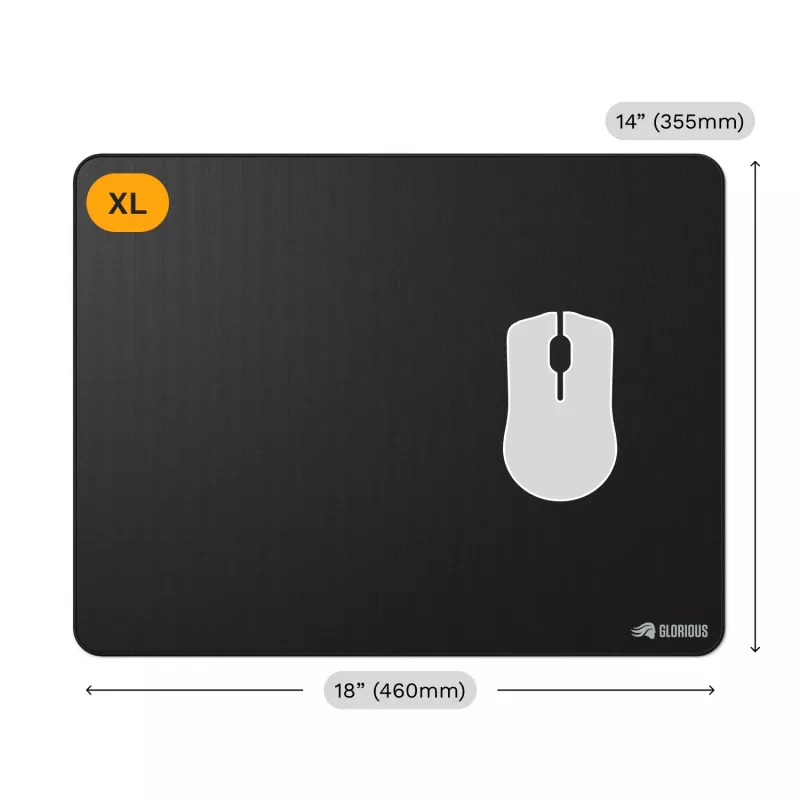 Glorious Gaming pelėdos kilimėlis 2 XL - apsiūtas - juodas