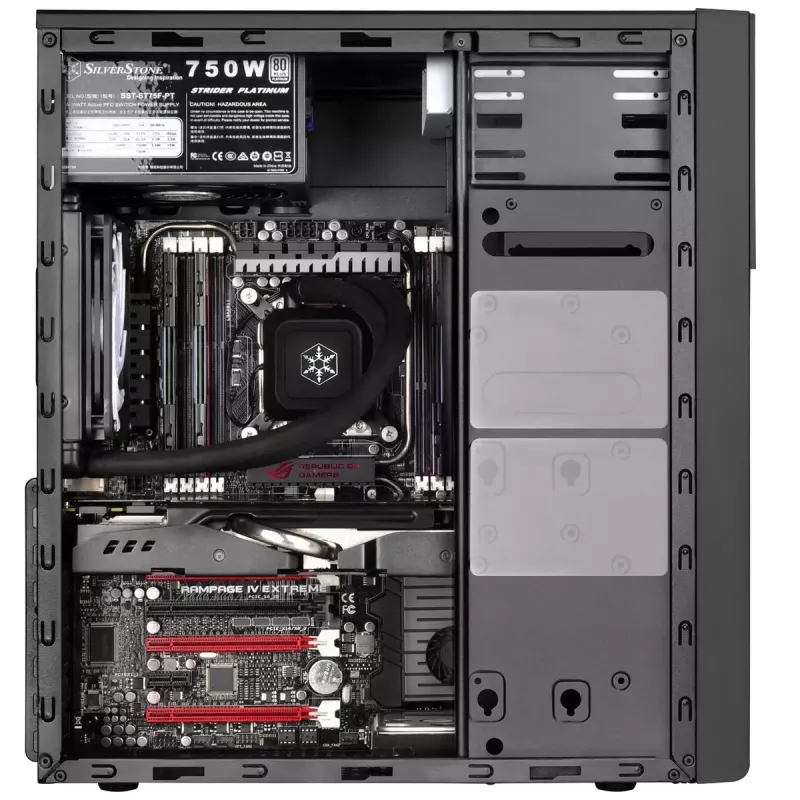 Korpusas Silverstone PS13 Mini Tower juodas