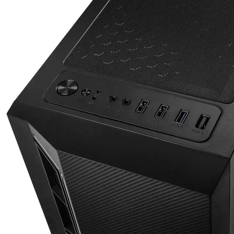 PC korpusas Kolink Inspire K7 ARGB Midi Tower juodas