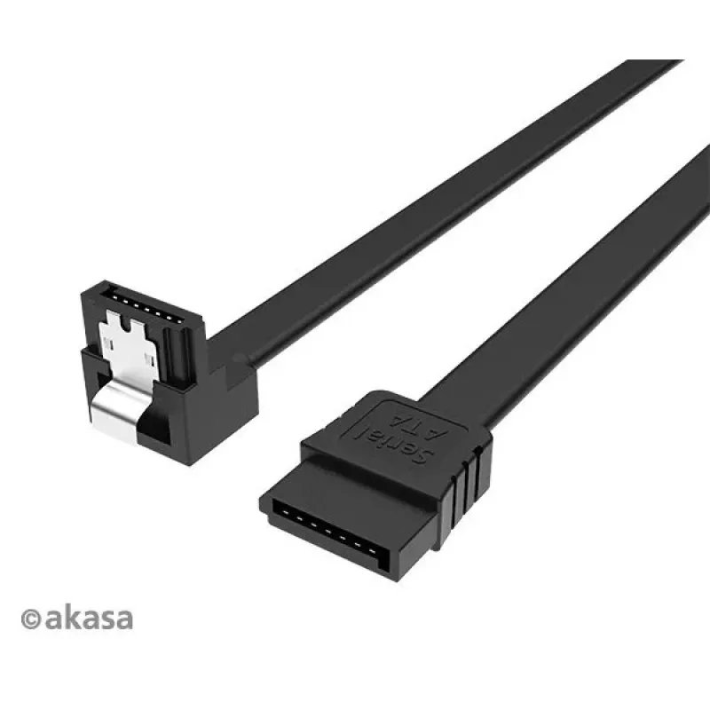 Vidinė SATA duomenų laido Akasa Proslim su 90° jungtimi, 100 cm