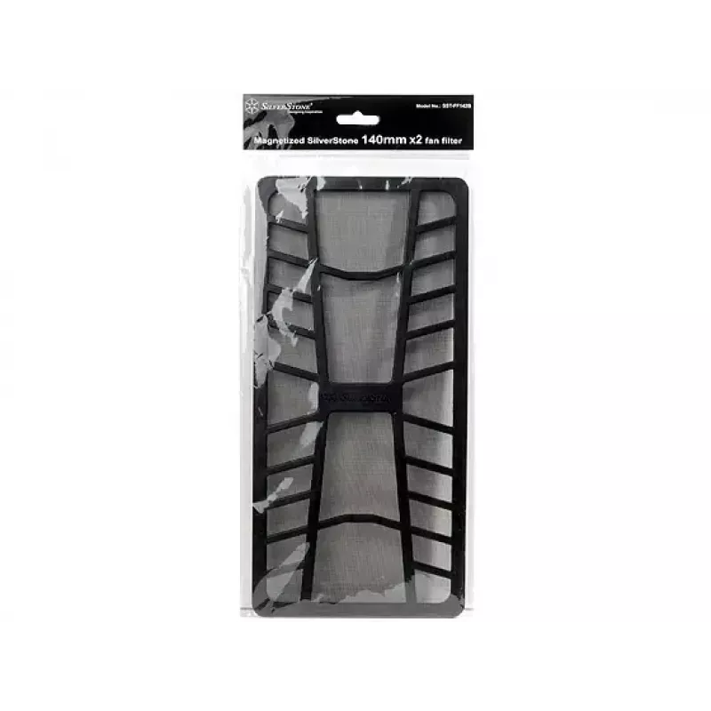 Filtro grotelės SILVERSTONE FF142 — 320×155×5 mm, juodos, modelis SSTFF142B