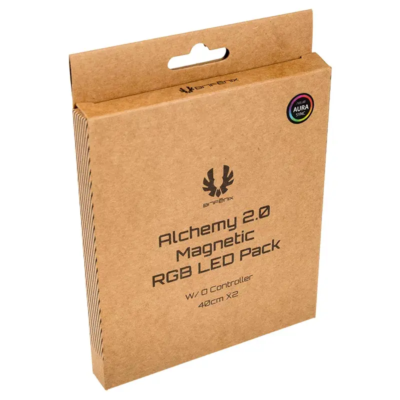 BITFENIX Alchemy 2.0 kompiuterio korpuso apšvietimo rinkinys, 2 vnt., 12 V, 5.04 W, juoda/balta
