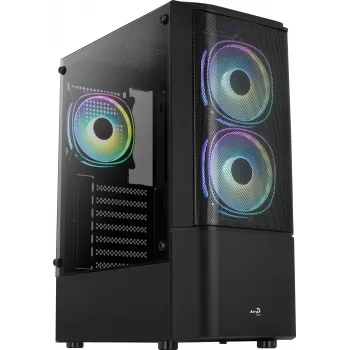 PC korpusas Aerocool Quantum Mesh Midi Tower juodas