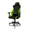 Žaidimų kėdė Nitro Concepts S300 – audinio sėdynė, reguliuojamas aukštis 128–140 cm, atlošo plotis 56 cm, juoda/žalia