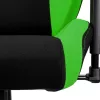 Žaidimų kėdė Nitro Concepts S300 – audinio sėdynė, reguliuojamas aukštis 128–140 cm, atlošo plotis 56 cm, juoda/žalia