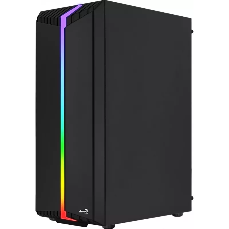 Kompiuterio korpusas AEROCOOL Bionic Midi Tower — ATX, grūdintas stiklas, 3,5 colio x2 / 2,5 colio x4 vietos, iki 297 mm GPU, 158 mm CPU aušintuvas, mėlyna LED