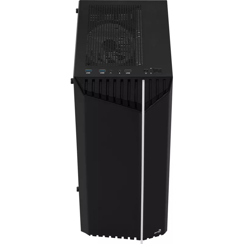 Kompiuterio korpusas AEROCOOL Bionic Midi Tower — ATX, grūdintas stiklas, 3,5 colio x2 / 2,5 colio x4 vietos, iki 297 mm GPU, 158 mm CPU aušintuvas, mėlyna LED