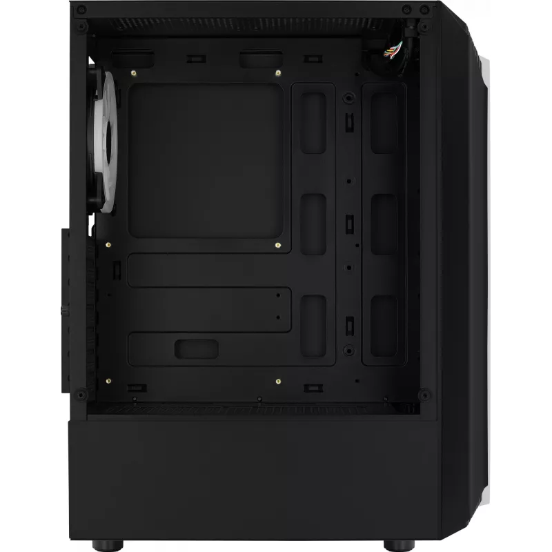 Kompiuterio korpusas AEROCOOL Bionic Midi Tower — ATX, grūdintas stiklas, 3,5 colio x2 / 2,5 colio x4 vietos, iki 297 mm GPU, 158 mm CPU aušintuvas, mėlyna LED