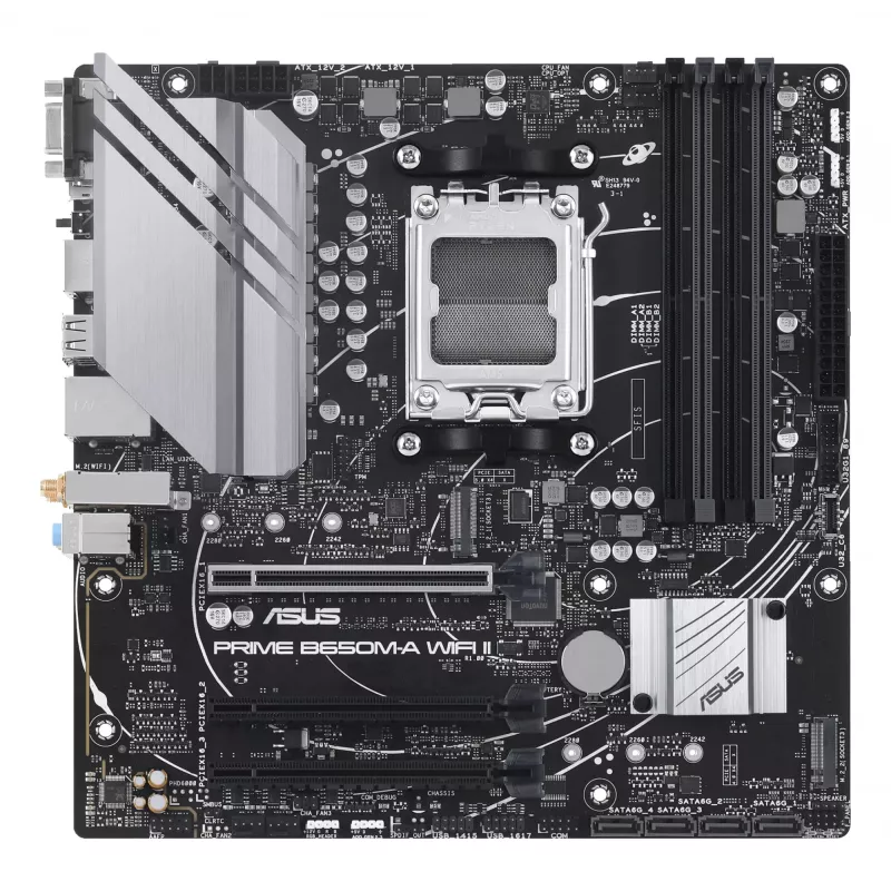 ASUS PRIME B650M-A WIFI II pagrindinė plokštė AMD B650 Socket AM5 micro ATX