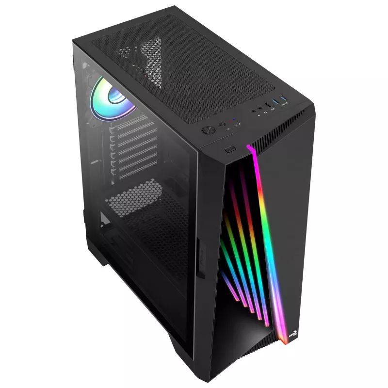 Aerocool MIRAGEBK kompiuterio korpusas su ARGB 12 cm ventiliatoriumi