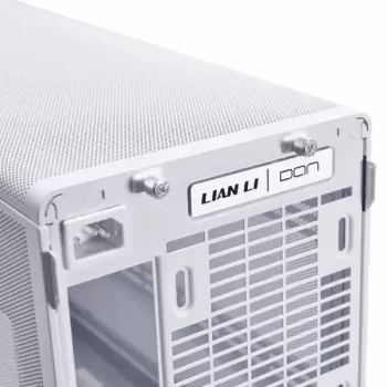 PC korpusas Lian Li A3-mATX Micro Tower baltas su mediniais akcentais – Micro-ATX/Mini-ITX, ATX/SFX/SFX-L maitinimo šaltinio palaikymas