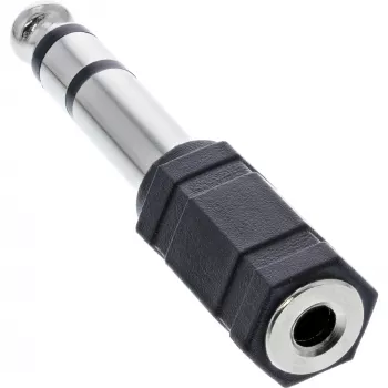 InLine garso adapteris 6,3 mm kištukas / 3,5 mm lizdas stereo, juodas