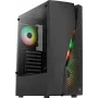 Aerocool WAVEBKV3 ATX kompiuterio korpusas su grūdintu stiklu ir 4 RGB ventiliatoriais, juodas