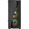 Aerocool WAVEBKV3 ATX kompiuterio korpusas su grūdintu stiklu ir 4 RGB ventiliatoriais, juodas