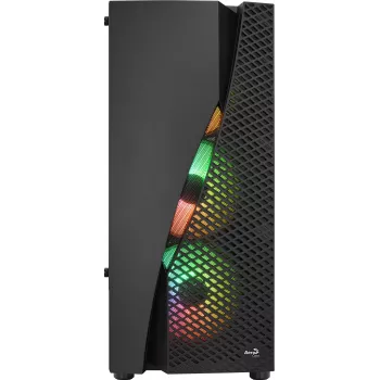 Aerocool WAVEBKV3 ATX kompiuterio korpusas su grūdintu stiklu ir 4 RGB ventiliatoriais, juodas