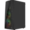 Aerocool WAVEBKV3 ATX kompiuterio korpusas su grūdintu stiklu ir 4 RGB ventiliatoriais, juodas