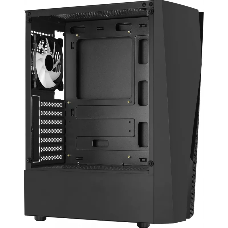 Aerocool WAVEBKV3 ATX kompiuterio korpusas su grūdintu stiklu ir 4 RGB ventiliatoriais, juodas