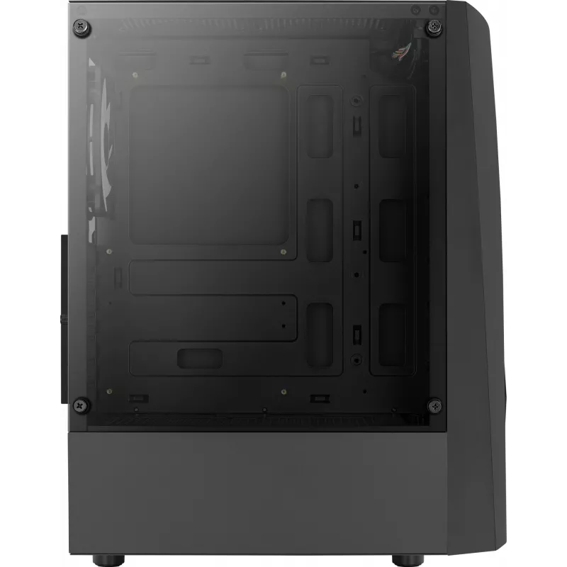 Aerocool WAVEBKV3 ATX kompiuterio korpusas su grūdintu stiklu ir 4 RGB ventiliatoriais, juodas