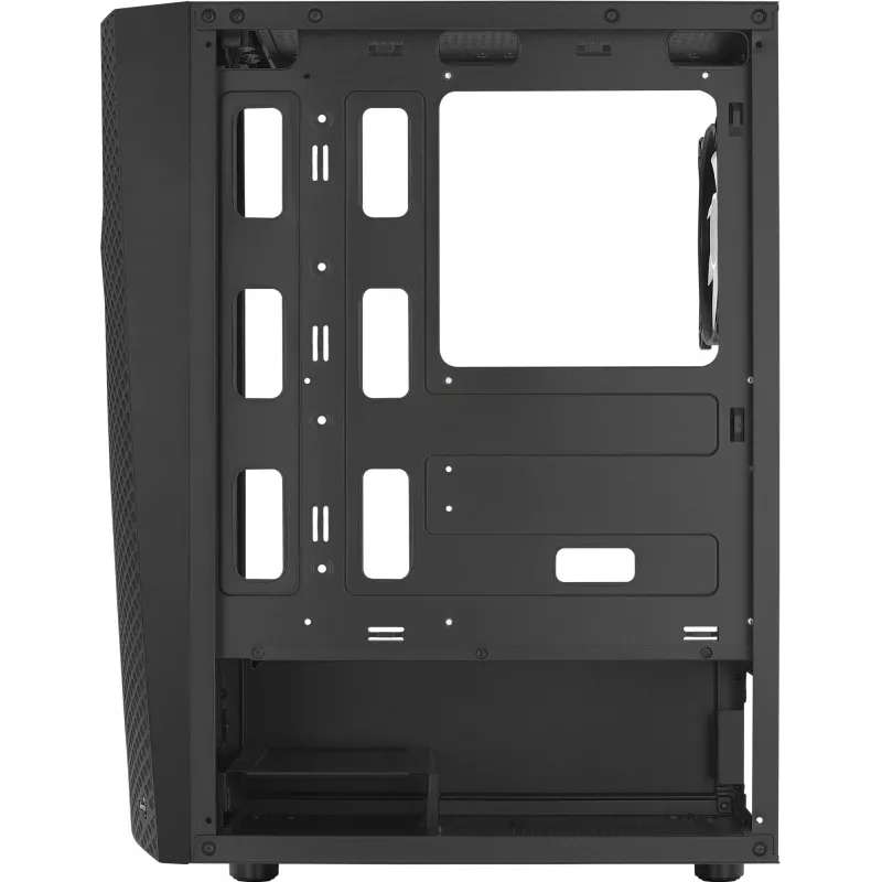 Aerocool WAVEBKV3 ATX kompiuterio korpusas su grūdintu stiklu ir 4 RGB ventiliatoriais, juodas