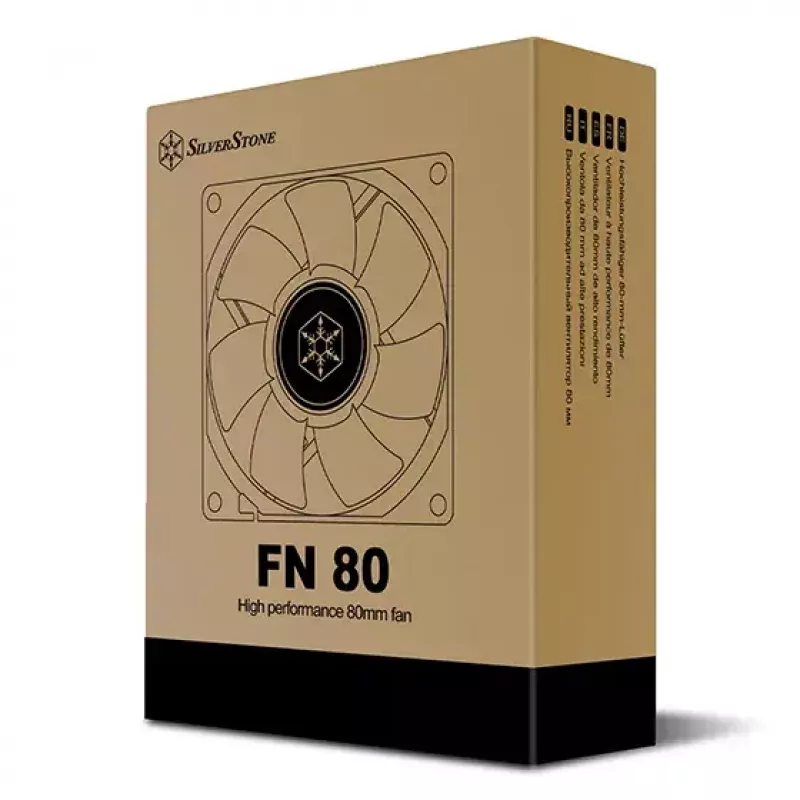 Ventiliatorius Silverstone FN80 8 cm juodas 27,81 cfm 1,86 mmH2O