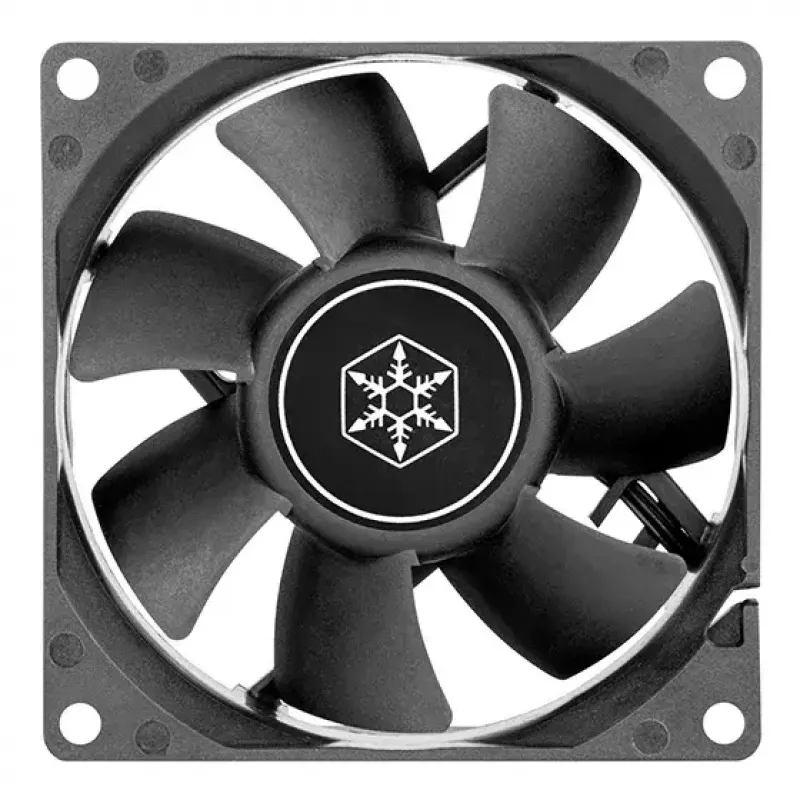 Ventiliatorius Silverstone FN80 8 cm juodas 27,81 cfm 1,86 mmH2O