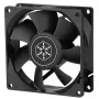 Ventiliatorius Silverstone FN80 8 cm juodas 27,81 cfm 1,86 mmH2O