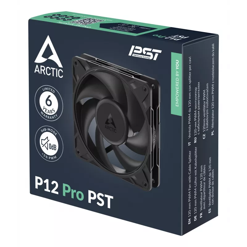 ARCTIC Freezer P12 Pro PST - 120 mm PWM ventiliatorius su kabelio dalikliu