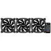 Aerocool ASTRO12PRO rinkinys 3 ventiliatoriai PC 12cm LED RGB antivibraciniai nuotolinio valdymo pultelis