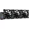 Aerocool ASTRO12PRO rinkinys 3 ventiliatoriai PC 12cm LED RGB antivibraciniai nuotolinio valdymo pultelis