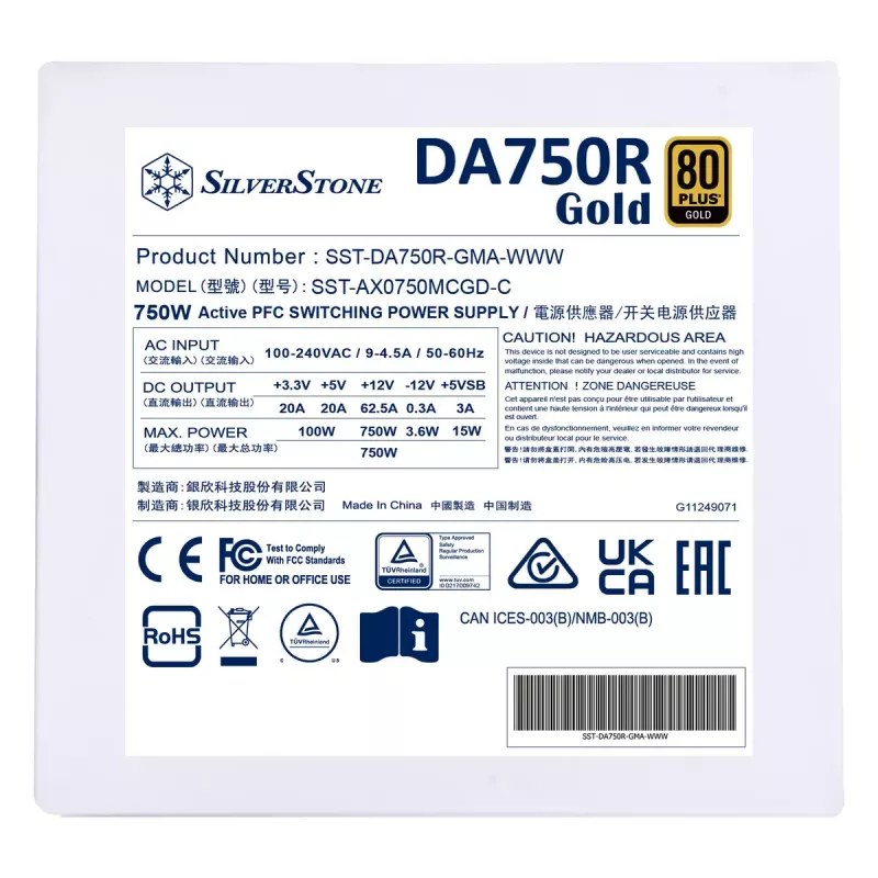 Maitinimo blokas Silverstone DA750R Gold 750 W
