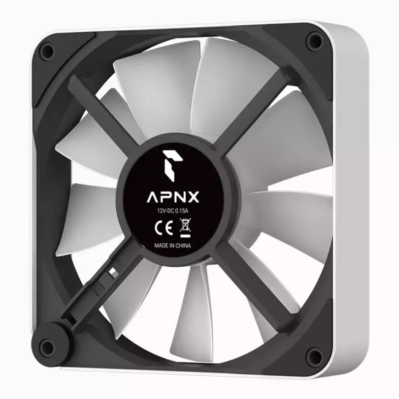Ventiliatorius APNX FP2-120 PWM ARGB maksimalus oro srautas 83.87 cfm baltas