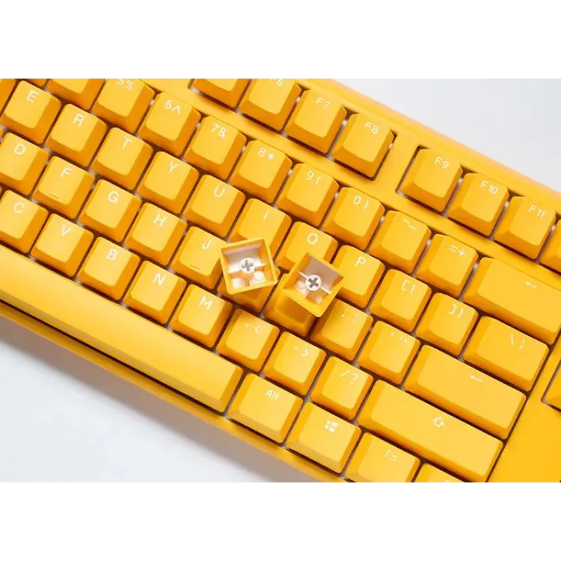 Ducky One 3 Yellow TKL klaviatūra, žaidimų, USB, mechaninė, laida