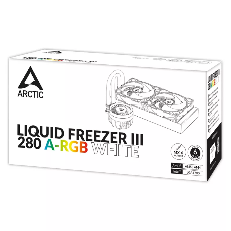 ARCTIC Liquid Freezer III 280 A-RGB - Daugiaplatformis AIO vandens aušintuvas procesoriui su A-RGB
