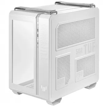 PC korpusas ASUS TUF Gaming GT502 PLUS Midi Tower Baltas — ATX, grūdintas stiklas, USB-C, 8 išplėtimo lizdai